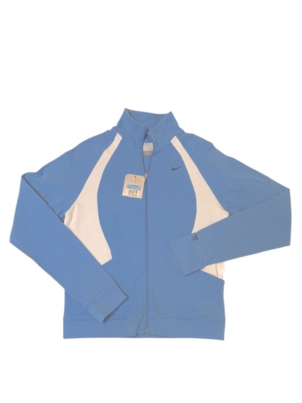 Nike Track Jacket Zip Front Anniversary Women’s MEDIUM Blue White Sporty NWT